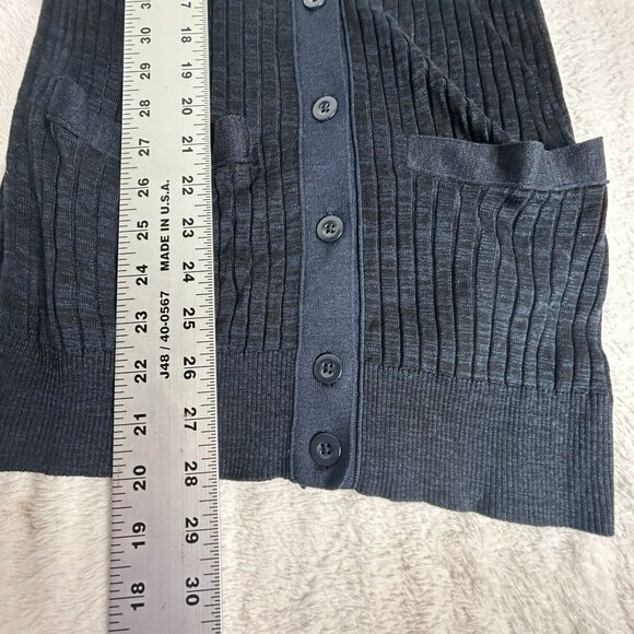 Marc by Marc Jacobs Women's Ribbed Knit Button Front Cardigan Black Medium NWT - Picture 8 of 8
